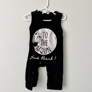 To The Moon and Back Sleeveless Baby Romper